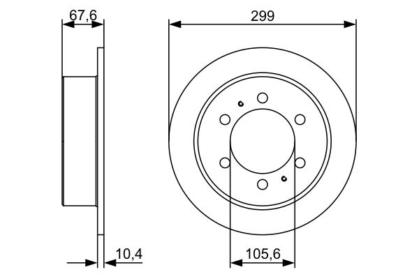 BOSCH BOH0986478999 Féktárcsa