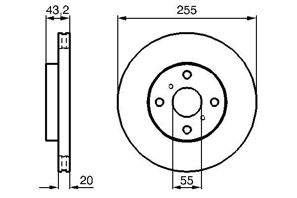 BOSCH 0986479B60 Féktárcsa