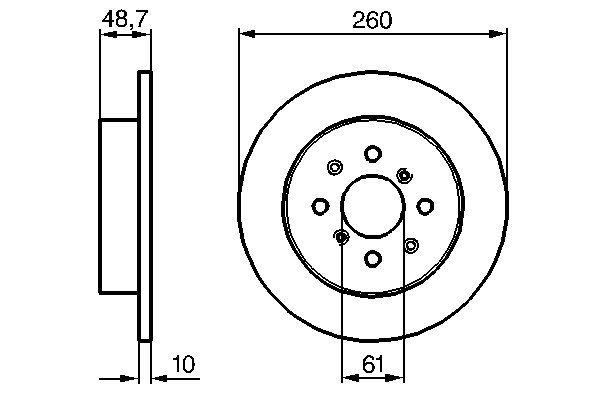 BOSCH 0986479014 Féktárcsa