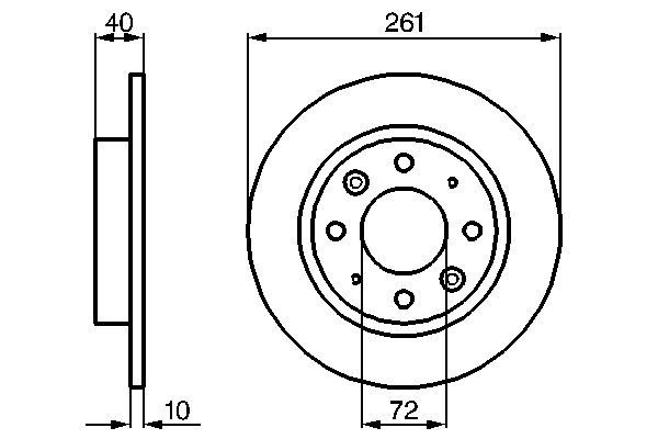 BOSCH 0986479018 Féktárcsa