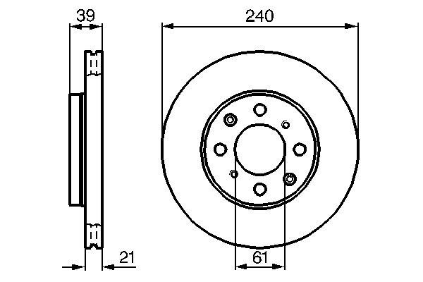 BOSCH BOS0986479033 féktárcsa