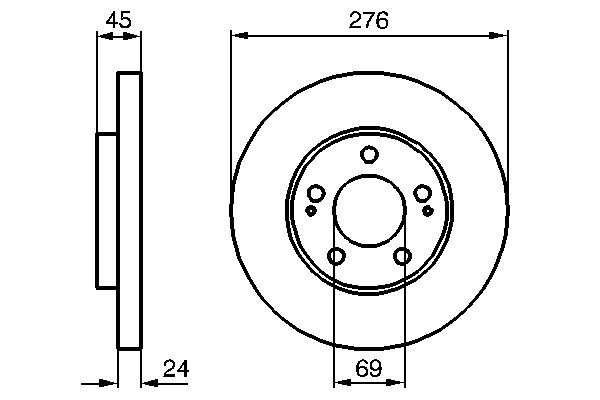 BOSCH BOS0986479035 féktárcsa