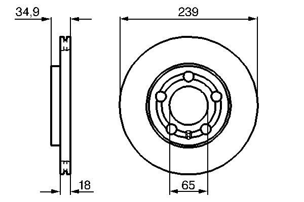 BOSCH 0986479B62 Féktárcsa