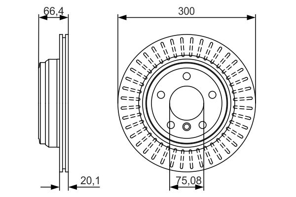 BOSCH BOS0986479045 féktárcsa