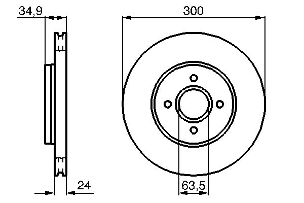 BOSCH 0986479048 Féktárcsa