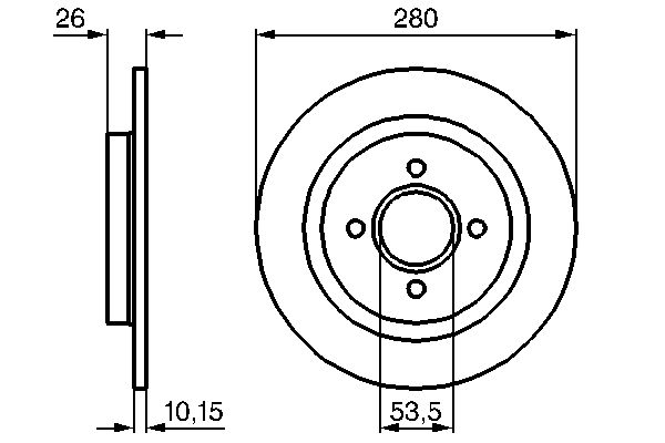 BOSCH BOS0986479049 féktárcsa