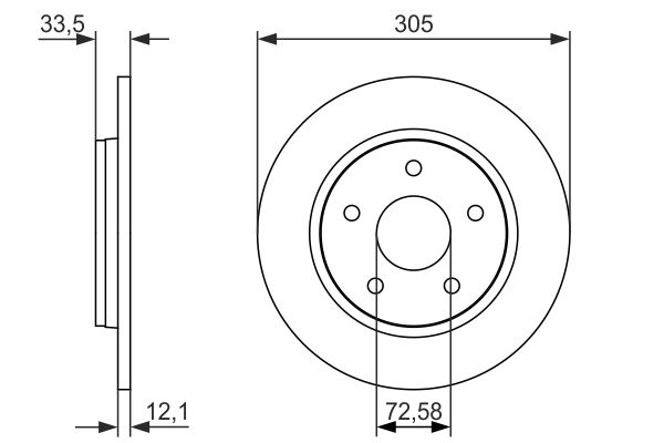 BOSCH BOS0986479050 féktárcsa