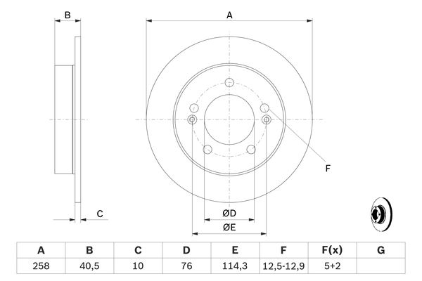 BOSCH BOS0986479059 féktárcsa