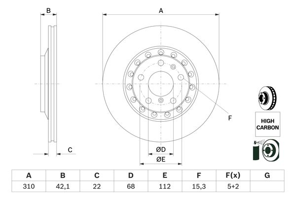 BOSCH 226 760 0 986 479 062 - Féktárcsa