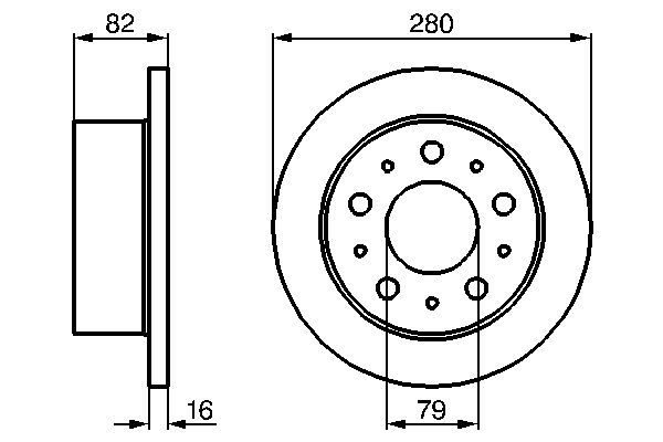 BOSCH 0986479066 Féktárcsa