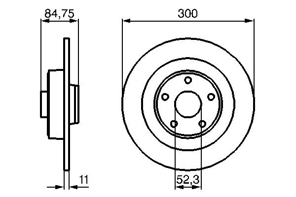 BOSCH 226 394 0 986 479 083 - Féktárcsa