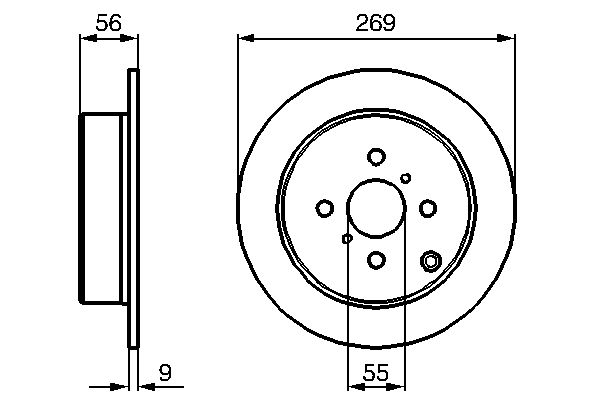 BOSCH BOS0986479B71 féktárcsa