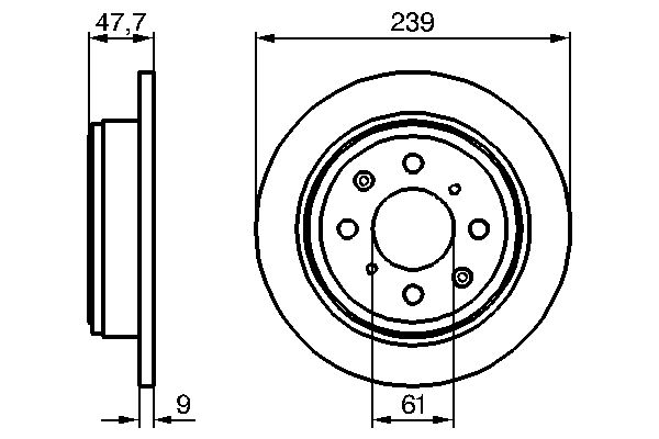 BOSCH BOS0986479101 féktárcsa