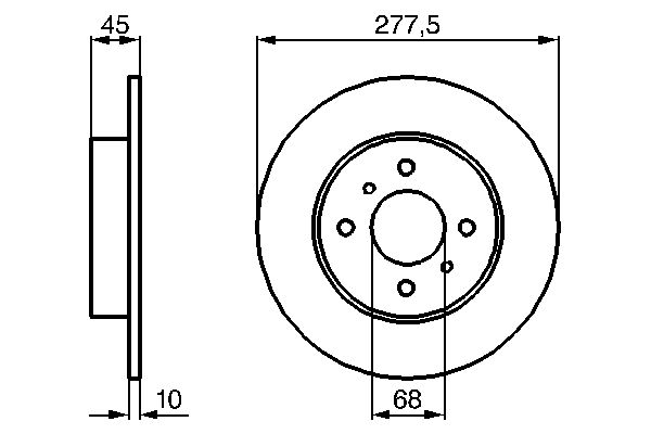 BOSCH 0986479105 Féktárcsa