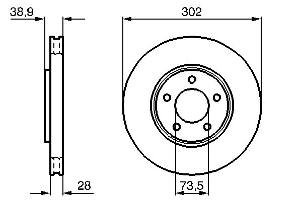 BOSCH BOS0986479117 féktárcsa