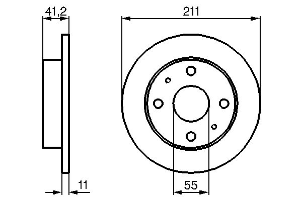 BOSCH BOS0986479119 féktárcsa