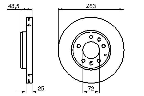 BOSCH 0986479132 Féktárcsa