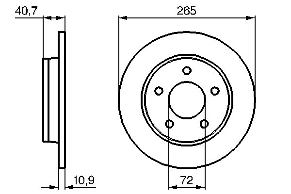 BOSCH 0986479C77 Féktárcsa