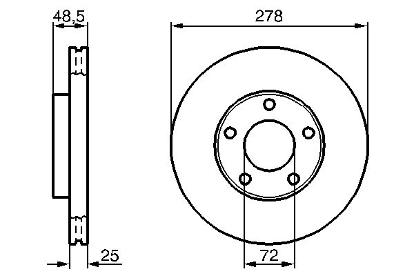 BOSCH BOS0986479C68 féktárcsa