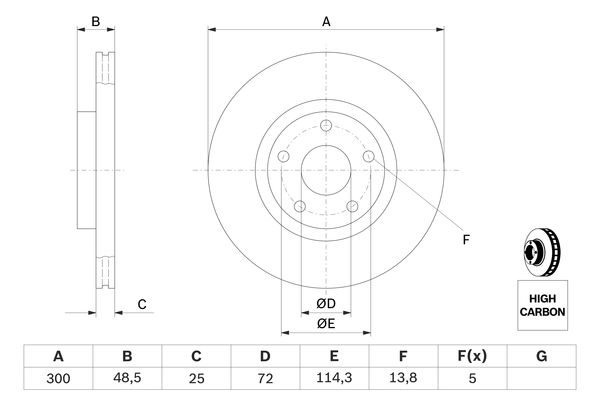 BOSCH 0986479183 Féktárcsa