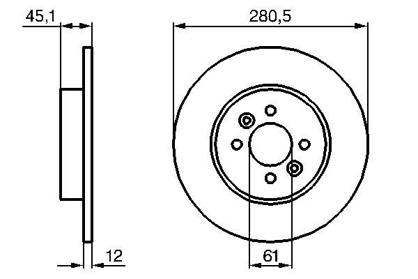 BOSCH BOS0986479195 féktárcsa