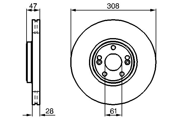 BOSCH 0986479198 Féktárcsa