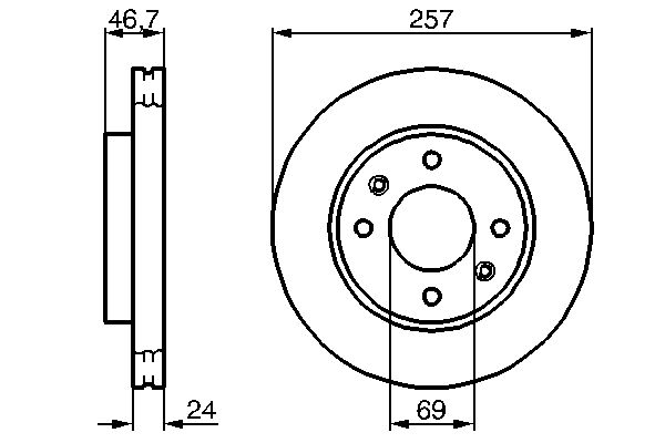 BOSCH BOS0986479207 féktárcsa