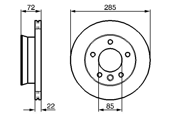 BOSCH 0986479212 Féktárcsa