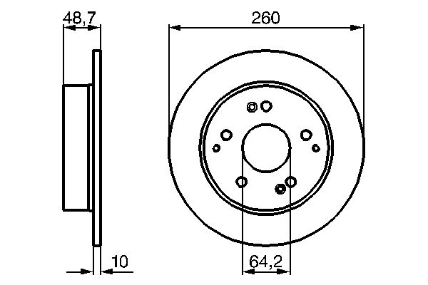 BOSCH 226 770 0 986 479 225 - Féktárcsa