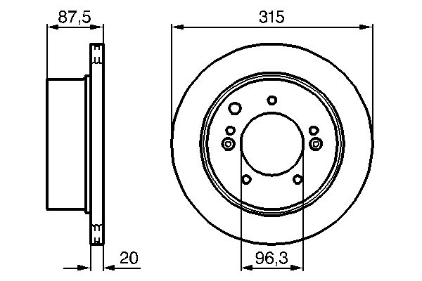 BOSCH 0986479232 Féktárcsa