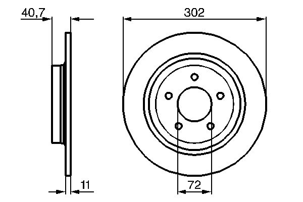 BOSCH BOS0986479C69 féktárcsa