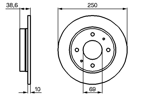 BOSCH 234 857 0 986 479 236 - Féktárcsa