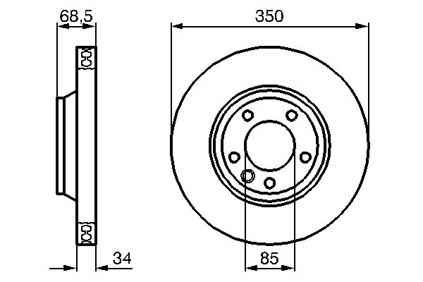 BOSCH 0986479249 Féktárcsa