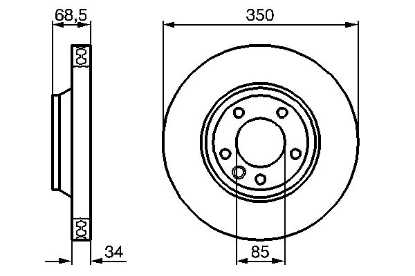 BOSCH 0986479251 Féktárcsa