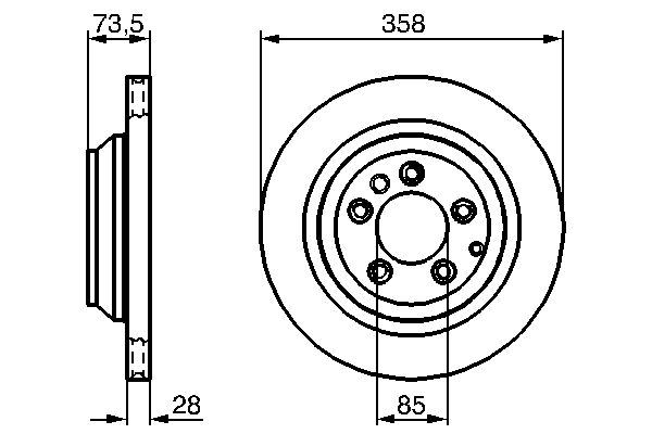 BOSCH 226 766 0 986 479 259 - Féktárcsa