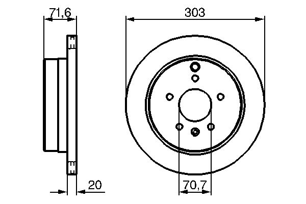 BOSCH 0986479268 Féktárcsa