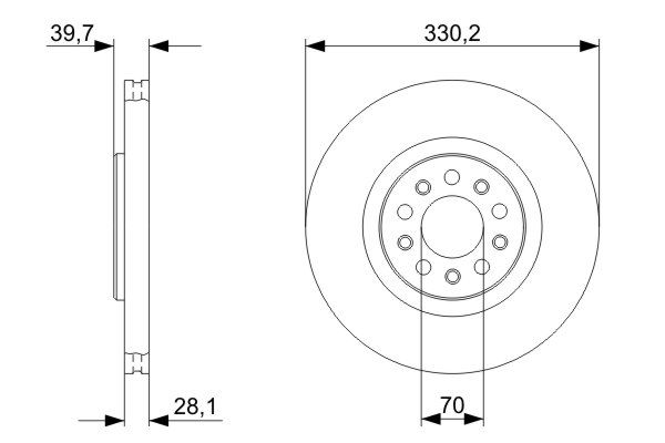 BOSCH 0986479C82 Féktárcsa