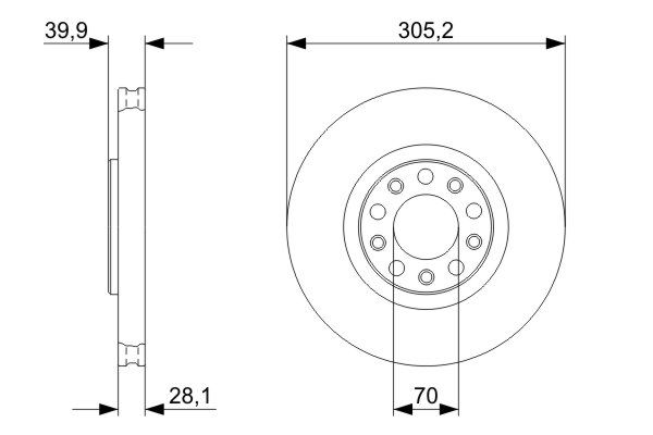 BOSCH 234 849 0 986 479 293 - Féktárcsa