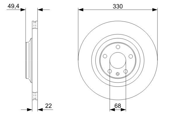 BOSCH 0986479C64 Féktárcsa