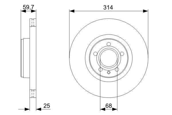 BOSCH 0986479C70 Féktárcsa