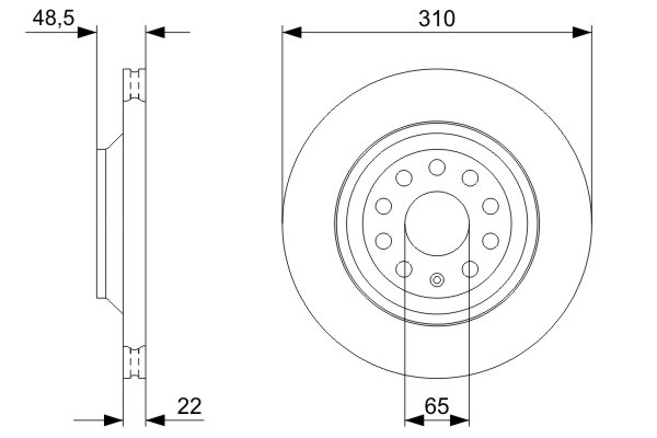 BOSCH 0986479303 Féktárcsa