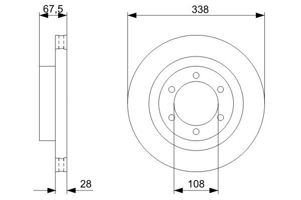 BOSCH 0986479304 Féktárcsa