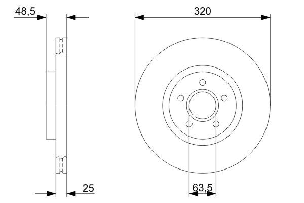 BOSCH 0986479C75 Féktárcsa