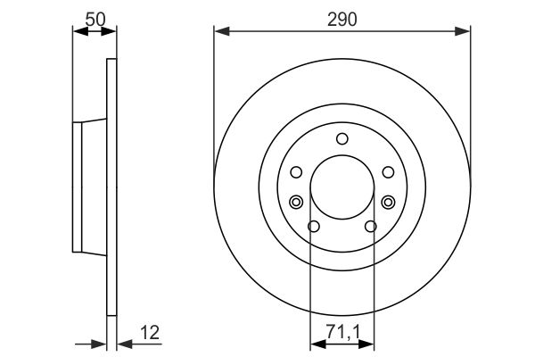 BOSCH 0986479311 Féktárcsa