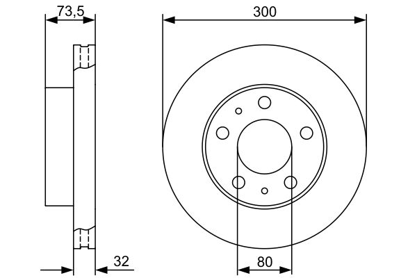 BOSCH 1001773204 0986479315 - Első féktárcsa