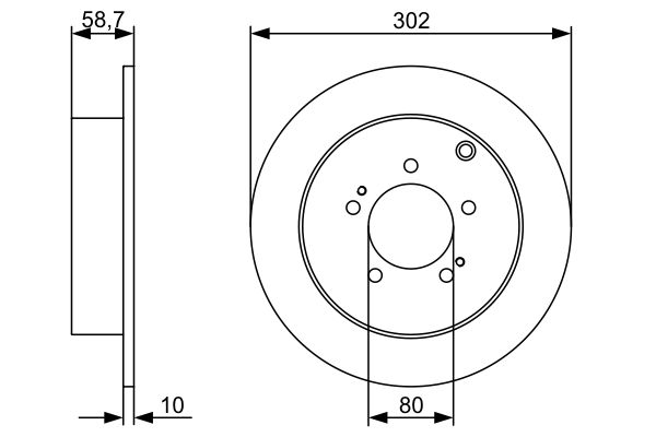 BOSCH 0986479318 Féktárcsa