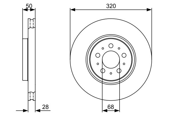 BOSCH 0986479321 Féktárcsa