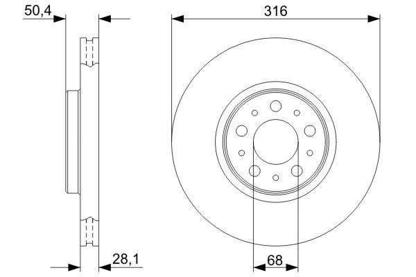 BOSCH BOS0986479C85 féktárcsa