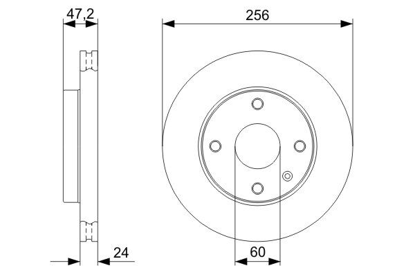 BOSCH 0986479C01 Féktárcsa