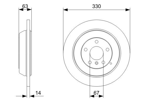 BOSCH 0986479330 Féktárcsa